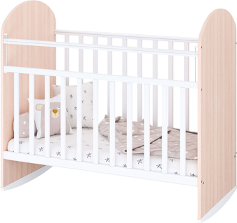 Классическая детская кроватка Фея 701 (дуб пастельный/белый)