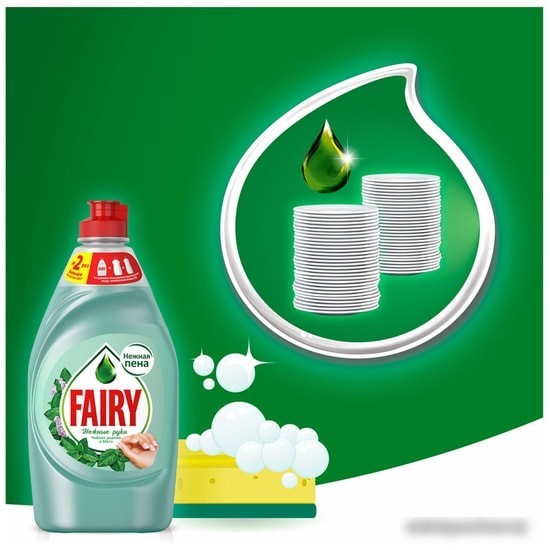 Средство для мытья посуды Fairy Нежные ручки Чайное дерево и мята 650 мл