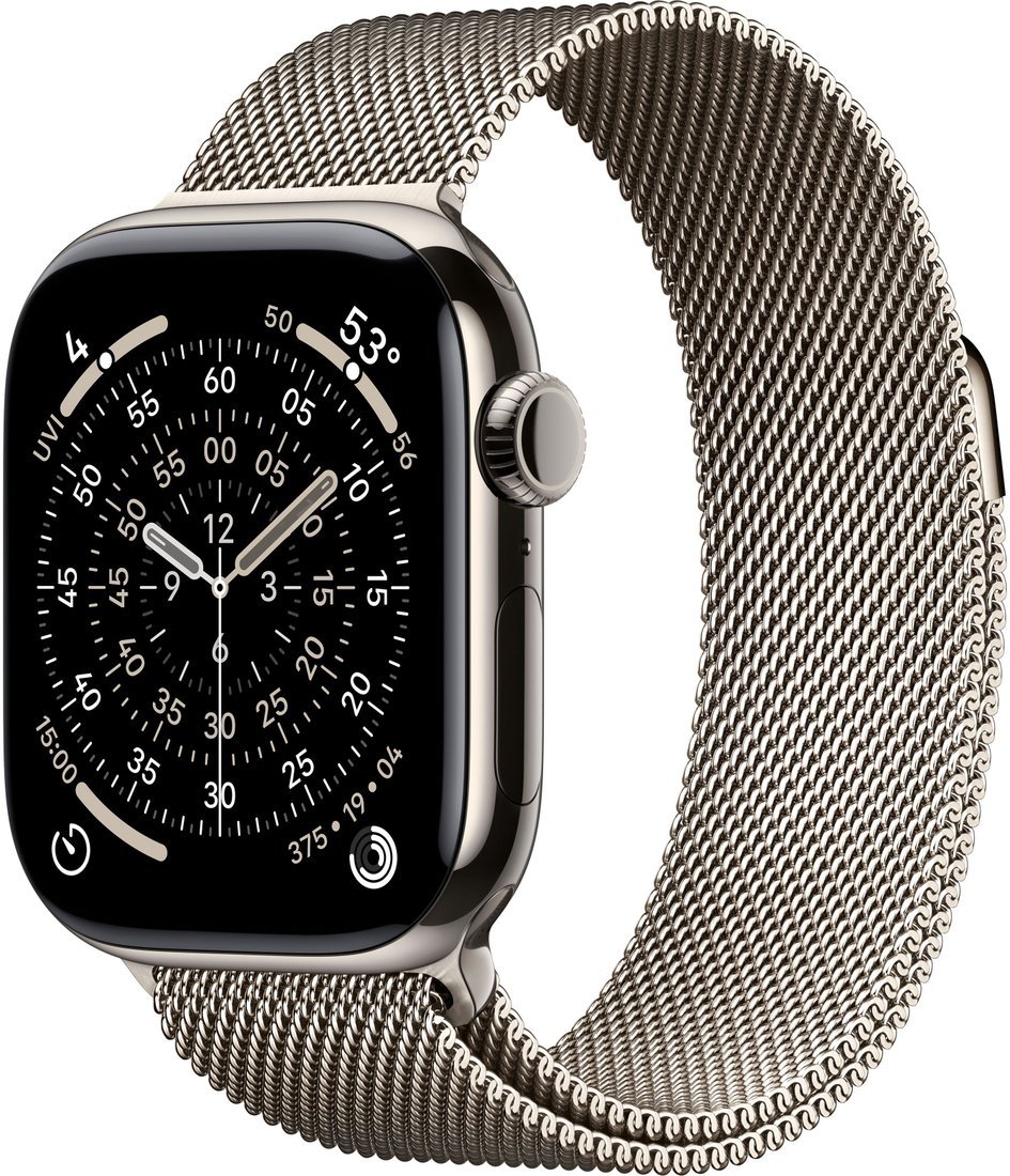 Умные часы Apple Watch Series 11 LTE 42 мм (титановый корпус, природный/природный, миланская петля)