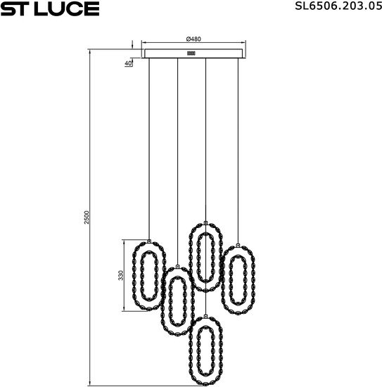 Подвесная люстра ST Luce SL6506.203.05