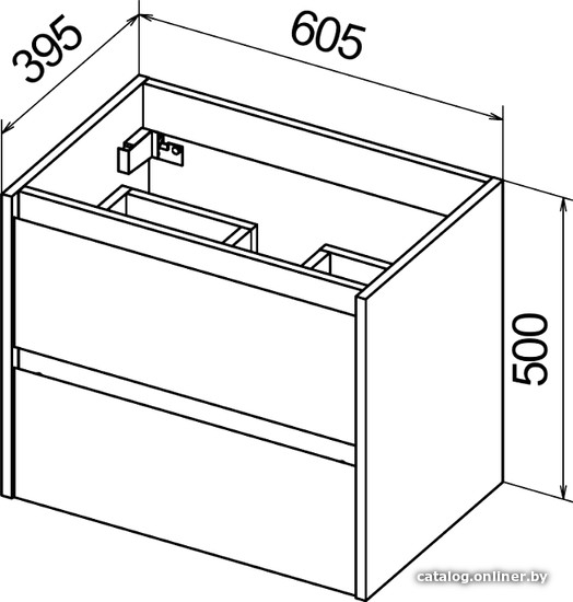 BelBagno Тумба под умывальник Kraft 39-600/390-2C-SO-RT (rovere tabacco)