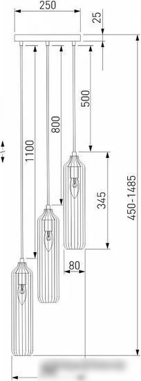 Подвесная люстра Евросвет Siesta 50252/3 хром
