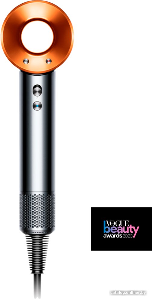 Фен Dyson HD15 Supersonic (с переходником на евровилку, никель/медный)