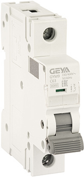 Выключатель автоматический GEYA GYM9 1P 63А C 6кА GYM91P63C