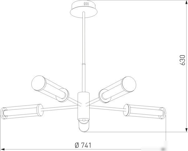 Подвесная люстра Евросвет 50386/5 LED (латунь)