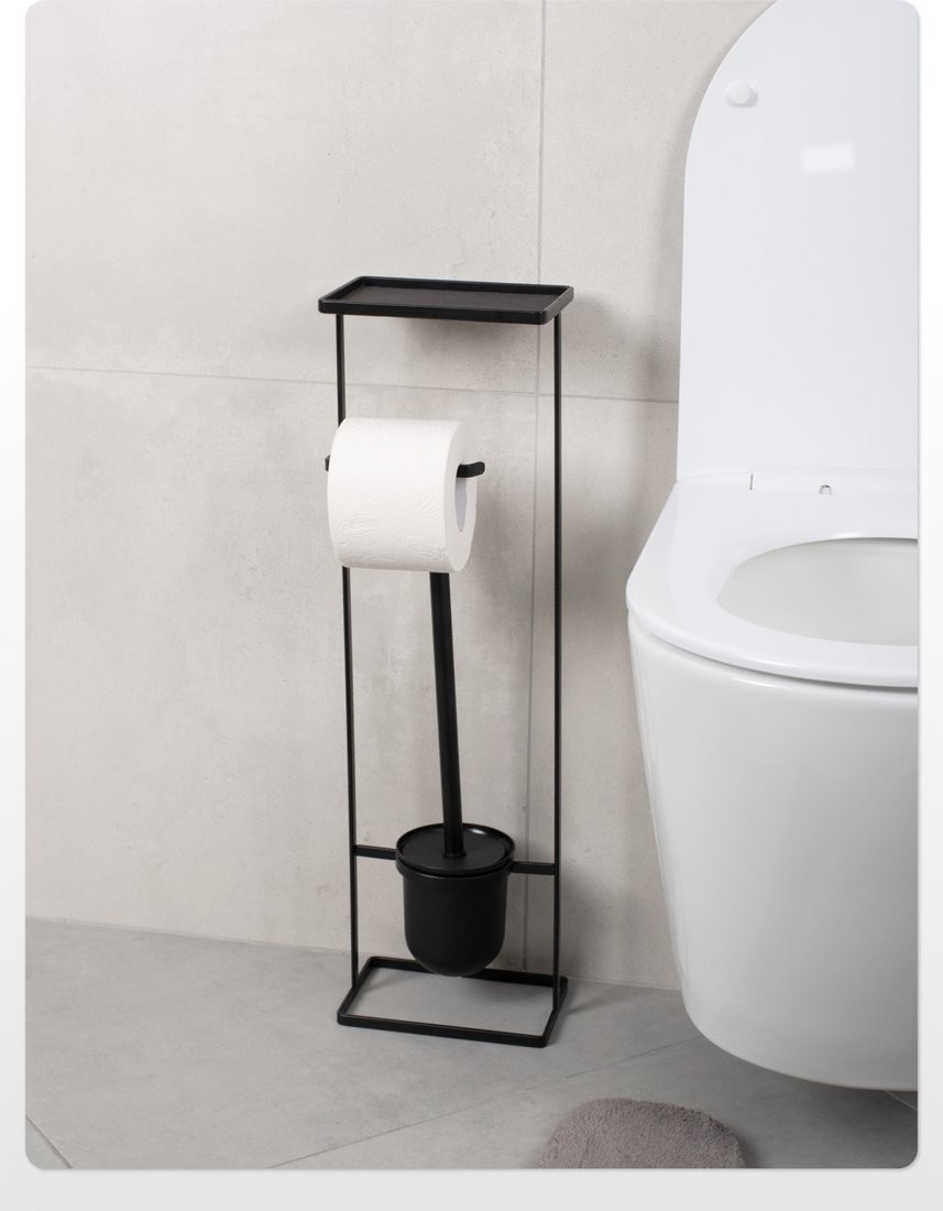 Держатель для туалетной бумаги и ершика FORA Elegance Style FOR-ST-33BL (черный)