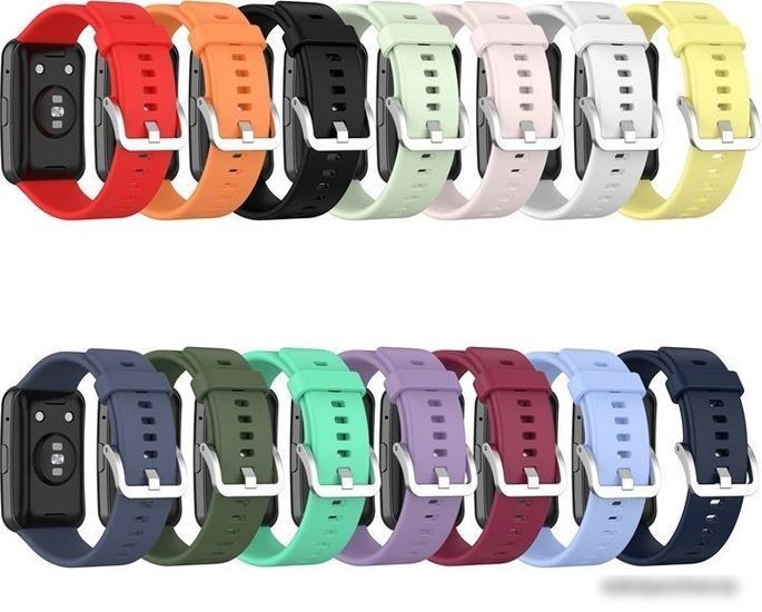 Ремешок Rumi силиконовый для Huawei Watch FIT, Watch FIT Elegant (красный)