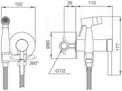 Гигиенический душ Gappo G7206-9