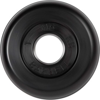 Диск MB Barbell Стандарт 31 мм (1x1 кг, черный)