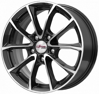 Литые диски iFree Джет (КС914) 16x6.5" 5x114.3мм DIA 67.1мм ET 50мм Блэк Джек