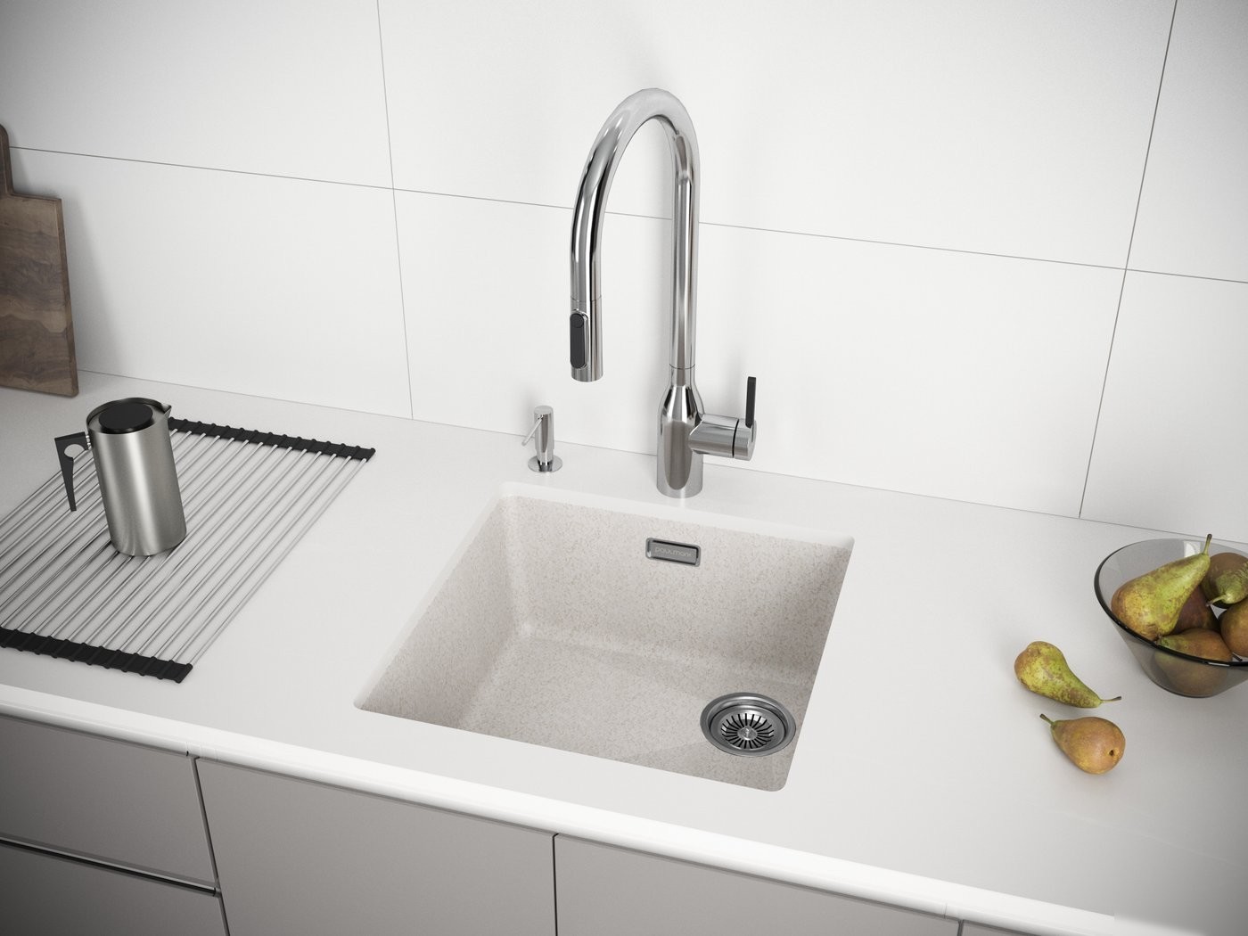 Кухонная мойка Paulmark IT-Granit Lumi 45 Uni-Skew LU45SK-BE