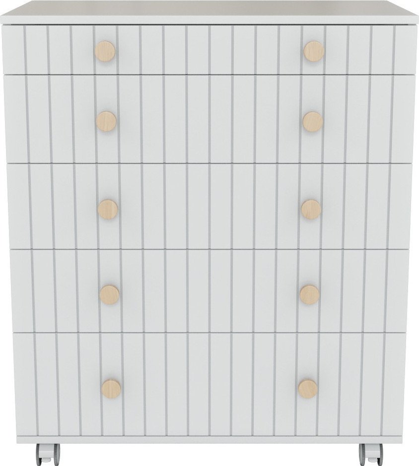 Детский комод Incanto Lunna Charm МДФ 800/5 PK-0004/12mdf (белый)