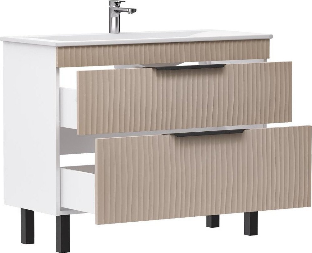 Volna Тумба с умывальником Lotty 100.2Y Pulsus + Pulsus 100 (латте, напольная)