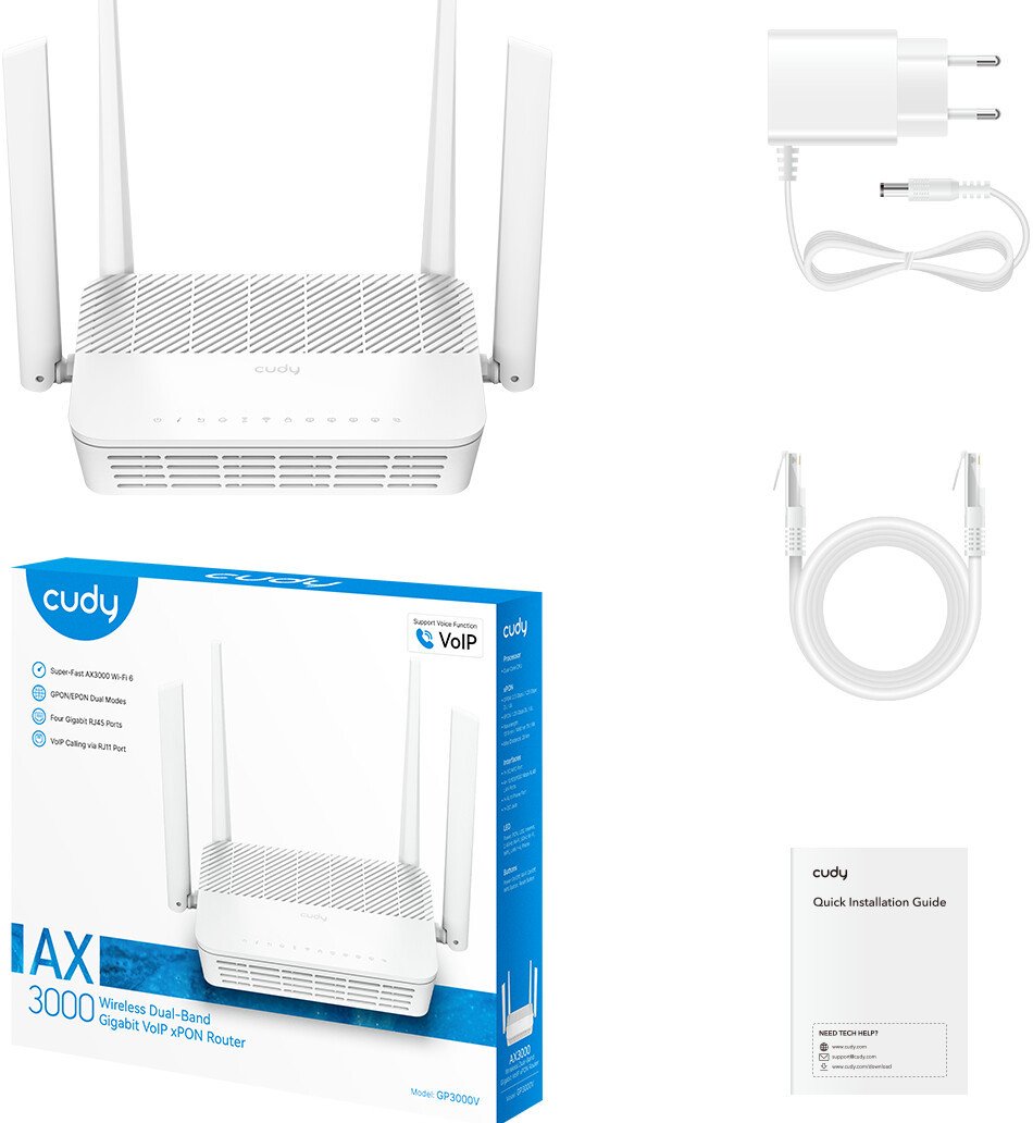 Wi-Fi роутер Cudy GP3000V 1.0