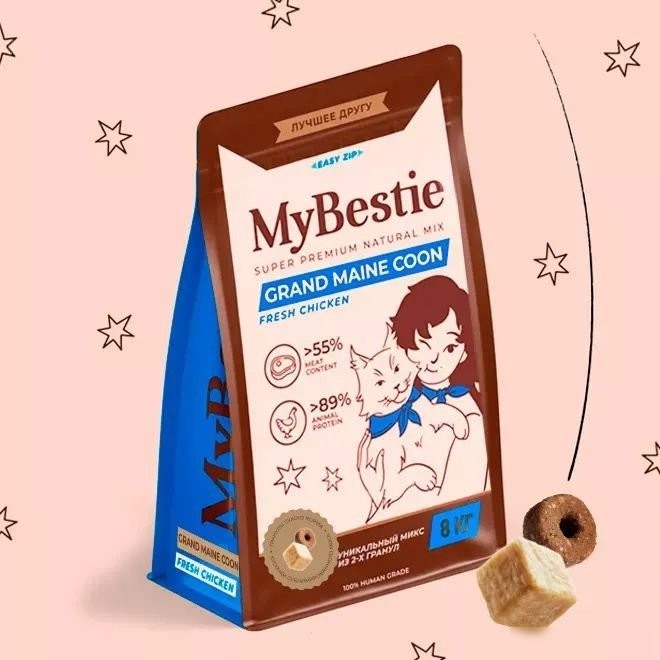 Сухой корм для кошек MyBestie Мэйн Кун (8 кг)