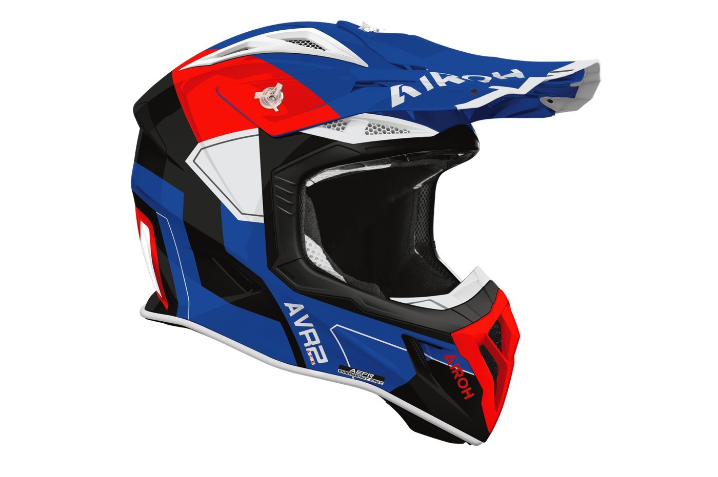 Мотошлем Airoh Aviator Ace 2 Shield AV22S18-M (M, синий/красный глянец)