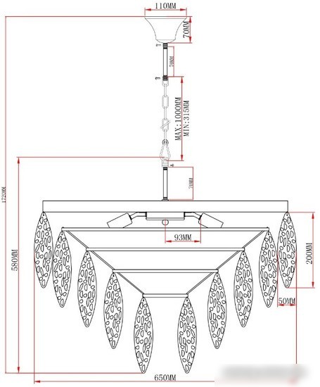Подвесная люстра Moderli Souls V10783-12P