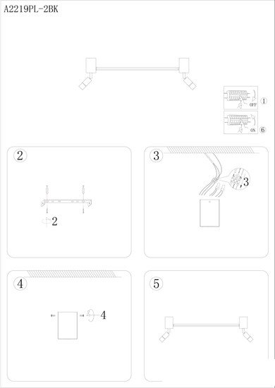 Спот Arte Lamp A2219PL-2BK