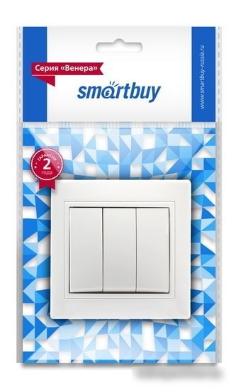 Выключатель Smart Buy SBE-01w-10-SW3-0