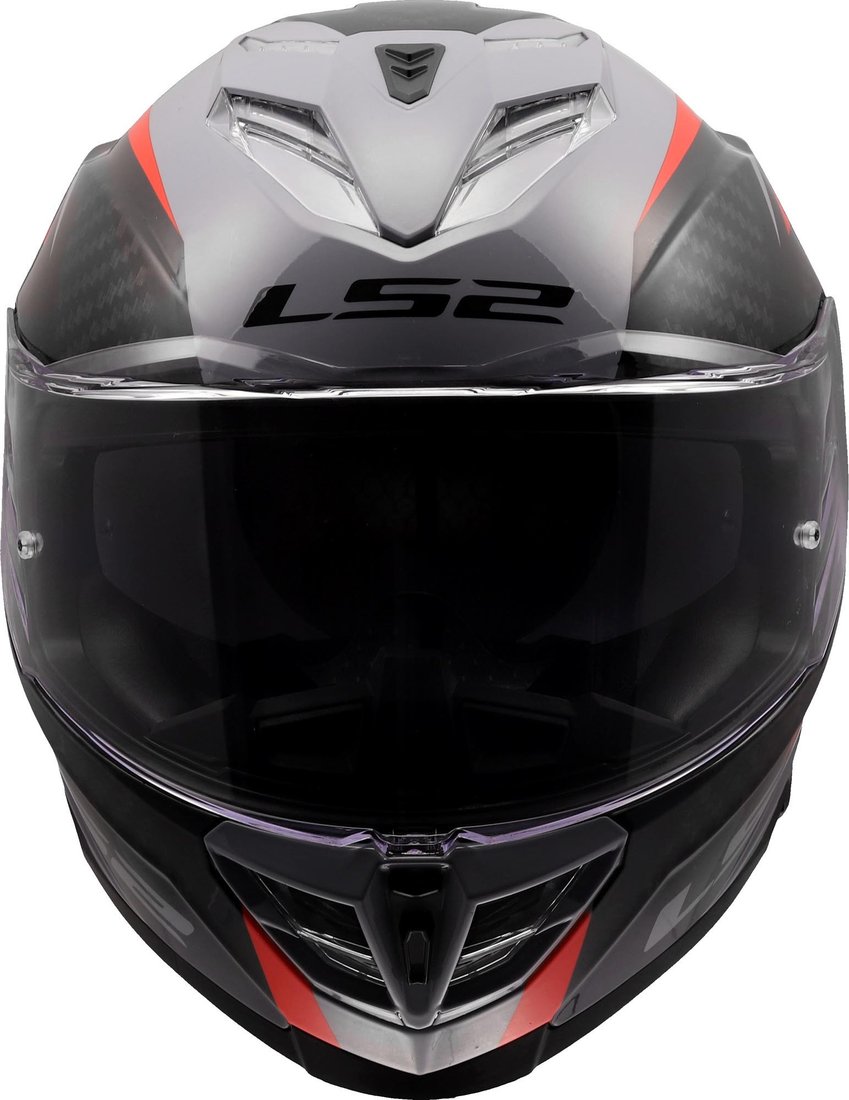 Мотошлем LS2 FF818 Storm III Dynamo (3XL, серый/красный)