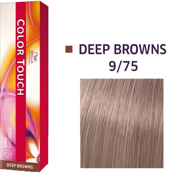 Оттеночная краска Wella Professionals Color Touch 9/75 очень светлый блонд коричнево-махагоновый 60 мл