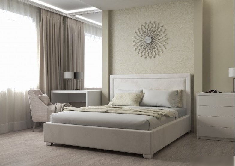 Кровать Elmax Альба 200x200 Стационарное (Glory 01)