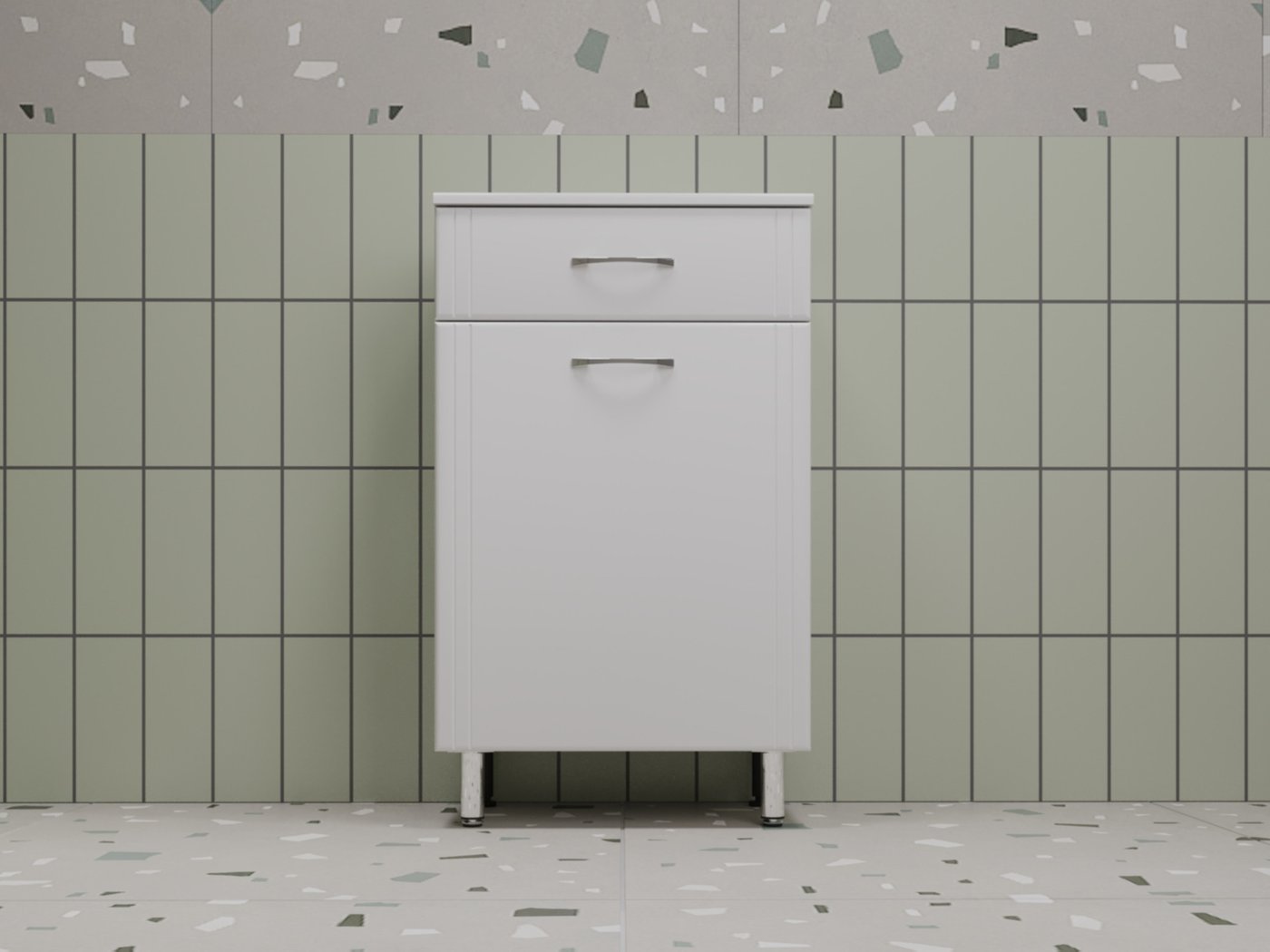 Symbolite Комод для ванной ТН 50 1 ящик с корзиной