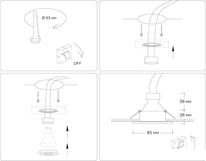 Точечный светильник Ambrella light Standard Tech TN102455