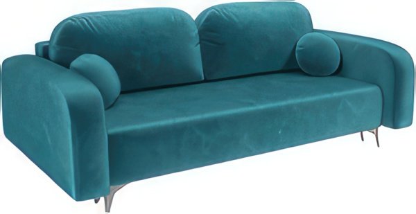 Диван Мебель-АРС Цюрих (бархат, сине-зеленый Star Velvet 43 Black Green)