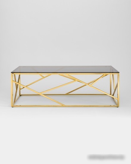 Журнальный столик Stool Group Арт Деко 120x60 ECT-015-TG-SK (стекло Smoke/сталь золото)