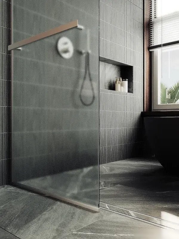 Душевая стенка MaybahGlass 99x195 MGD-1463-5у (сатин стекло/хром матовый)
