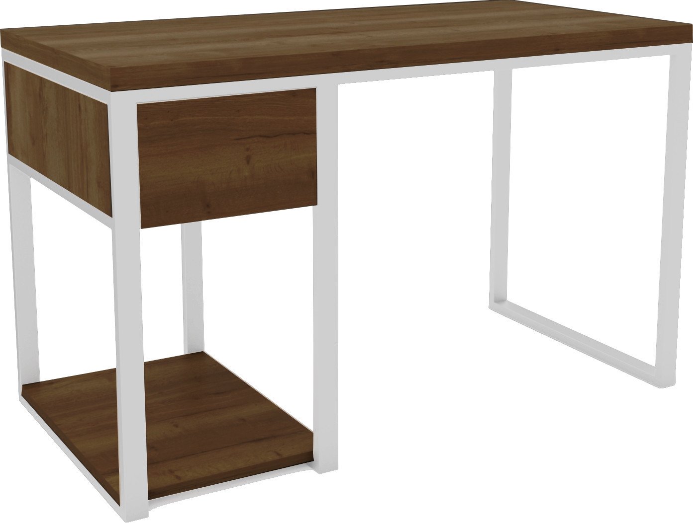 Стол Hype Mebel Дэск 110x50 (белый/дуб галифакс олово)