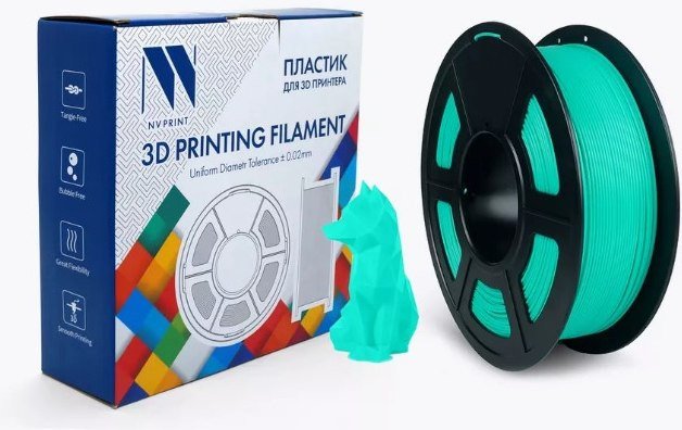 Пластик NV Print NV-3D-PLA-P-MINT-GREEN (1.75мм, 1 кг, мятный/зеленый)