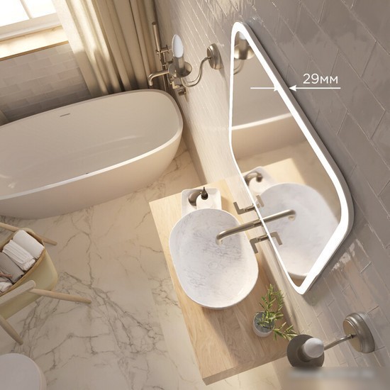 Mixline Зеркало Стив-2 542565 (с подсветкой)