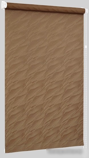 Мини рулонные шторы Delfa Сантайм Жаккард СРШ 01МД 827 57x170 (какао, рисунок веда)