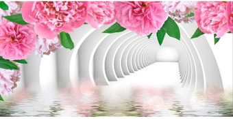 Фотообои Citydecor Цветочный декор 2 3D 300x150
