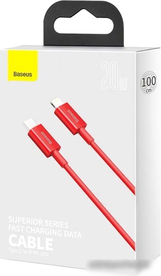 Кабель Baseus USB Type-C - Lightning CATLYS-A01 (1 м, черный)