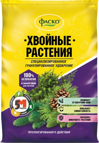 Удобрение Фаско 5М-гранула для хвойных растений 1 кг
