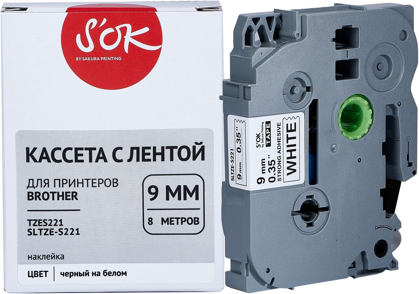 Картридж-лента для термопринтера S'OK TZES221
