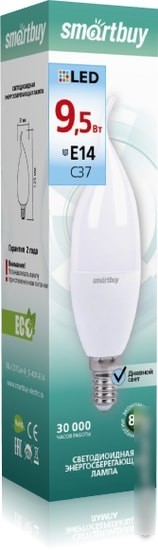 Светодиодная лампа SmartBuy C37Can E14 9.5 Вт 6000 К SBL-C37Can-9_5-60K-E14