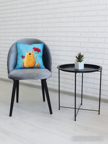 Декоративная подушка Lanatex Кис 0348 22293 (35x35x14см, светло-синий/бирюзовый)