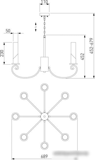Подвесная люстра Евросвет Banci 60117/8 (никель)
