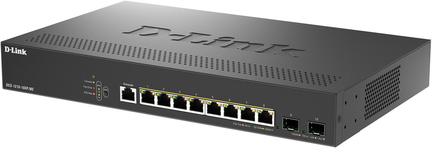 Управляемый коммутатор 2-го уровня D-Link DGS-1210-10XP/ME/C1A