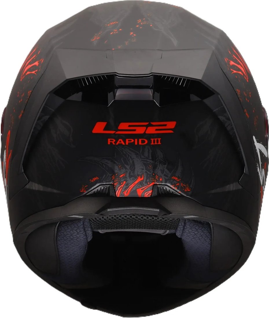 Мотошлем LS2 FF820 Rapid III Kalju II (3XL, черный/красный/белый)