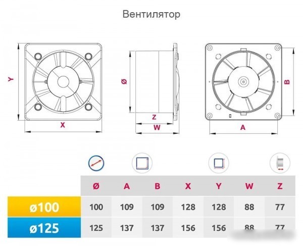 Осевой вентилятор Awenta System+ Silent 125T KWS125T-PTCB125P