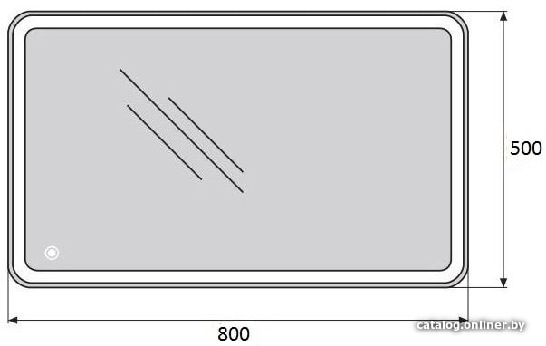BelBagno Зеркало SPC-MAR-500-800-LED-TCH
