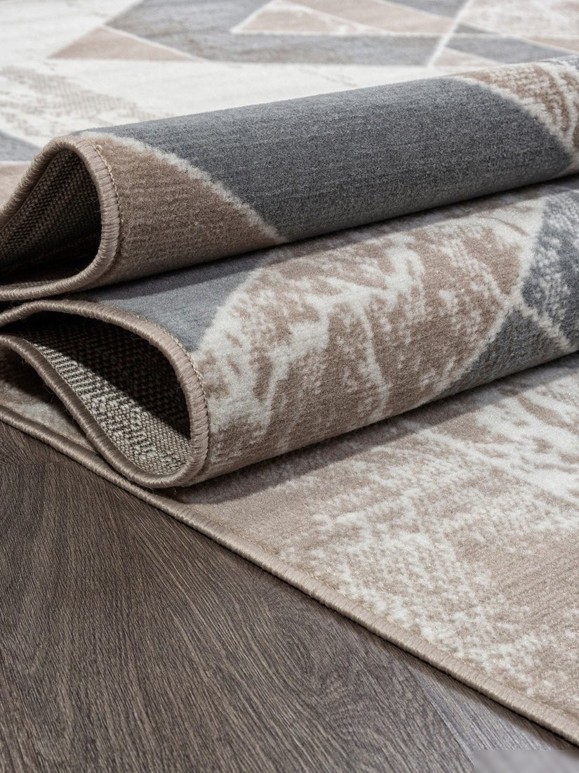Ковер для жилой комнаты Merinos Sierra F354-STAN-BEIGE-BLUE (1х2)