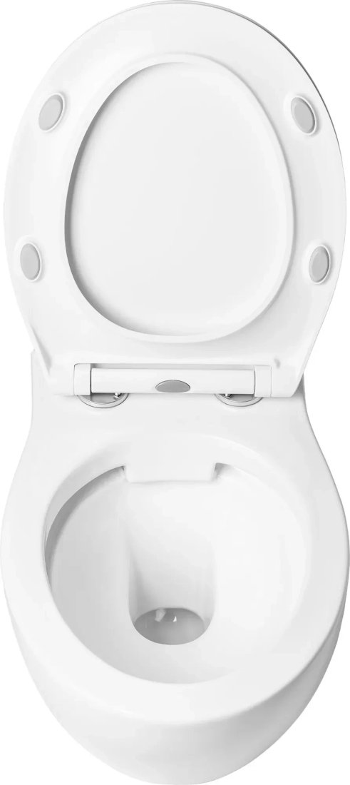 Унитаз подвесной Saniteco KW-99046 + 501 + K02-W (с кнопкой, белый)