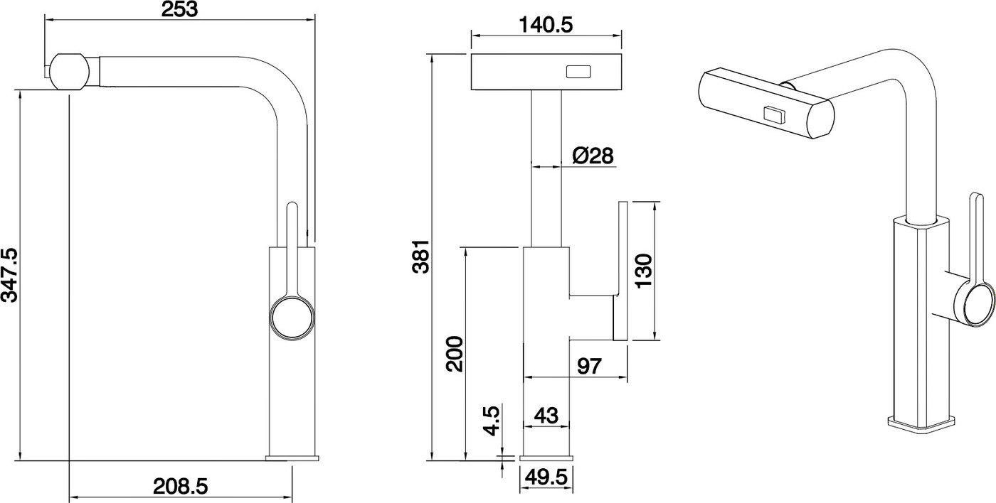 Смеситель Ekko E4709-8