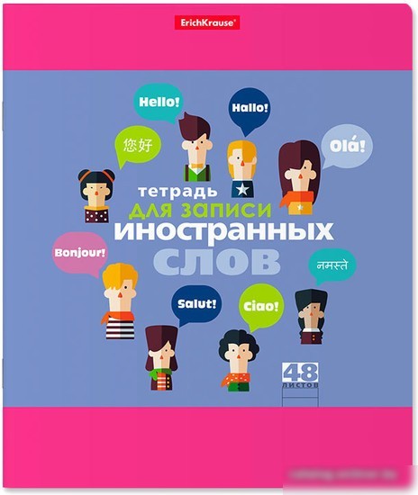Полуобщая тетрадь Erich Krause Hello 48 л линейка 43333